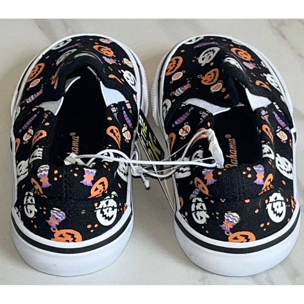 Tommy Bahama Toddler 8 Slip-On Shoes Pumpkins Halloween Glow in‎ the Dark Canvas